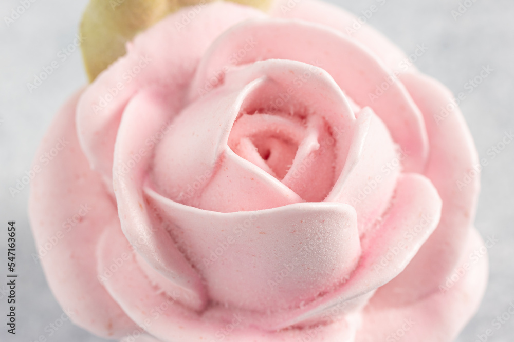 flowers and homemade Zephyr on a light background close-up