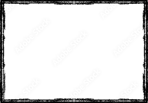 Vector Frames. rectangles for image. distress texture . Grunge Black borders isolated on the background . Dirt effect . geometric shapes for your design