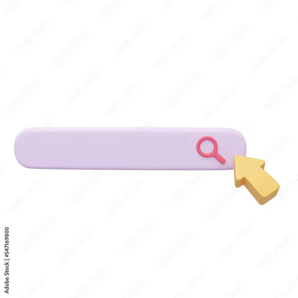 Minimal search bar. Simple and modern search bar design. 3D Illustration Background. Minimal search bar. Simple and modern search bar design. 3D Illustration Background.