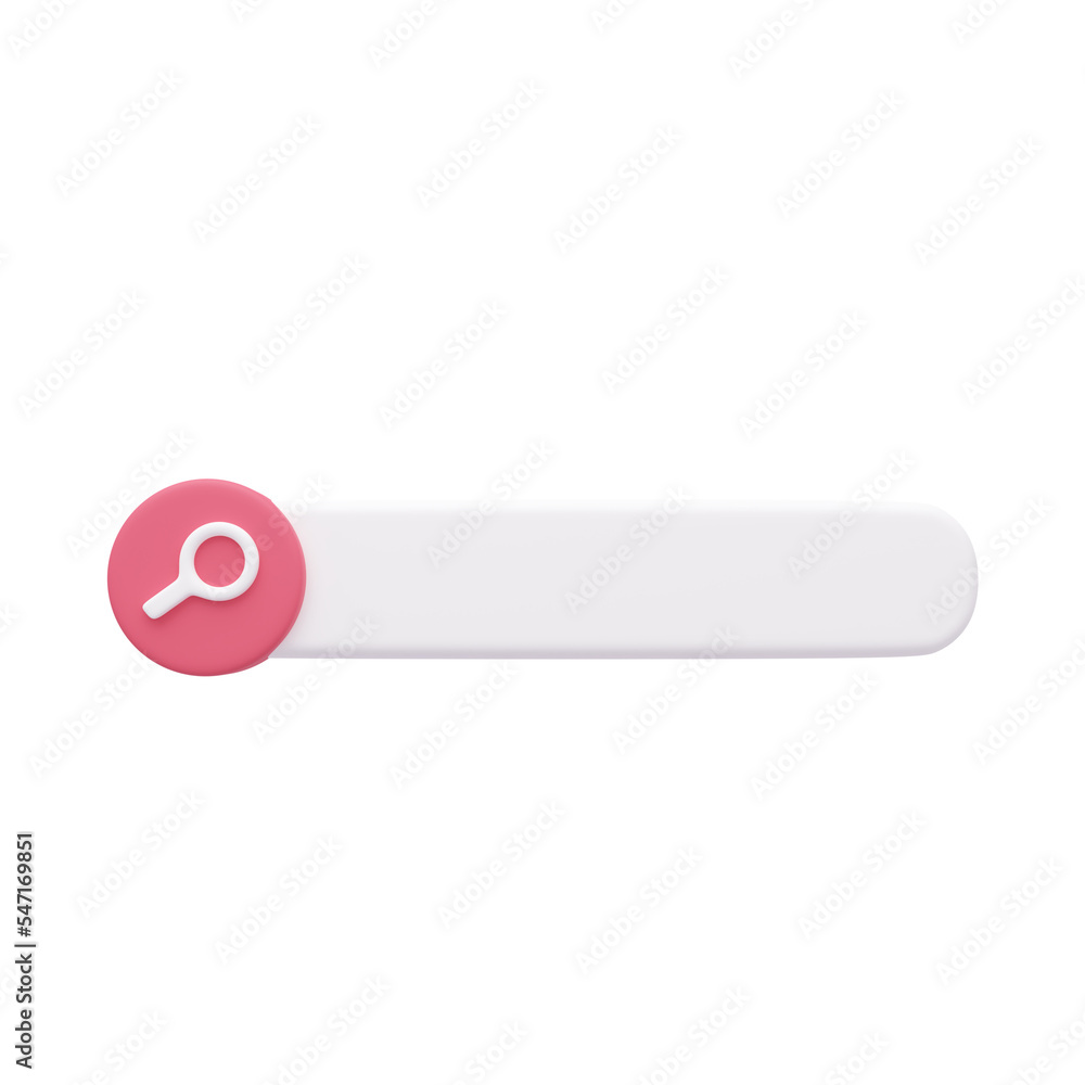 Minimal search bar. Simple and modern search bar design. 3D Illustration Background. Minimal search bar. Simple and modern search bar design. 3D Illustration Background.