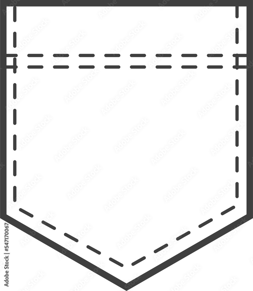 Denim pocket patch. Outline element for uniform or casual style clothes, dresses and shirts. Line illustration
Denim pocket patch. Outline element for uniform or casual style clothes, dresses and shirts. Line illustration