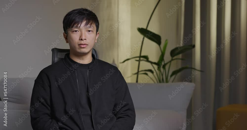 Man talk in front of the camera for interview