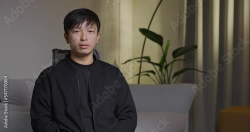 Man talk in front of the camera for interview