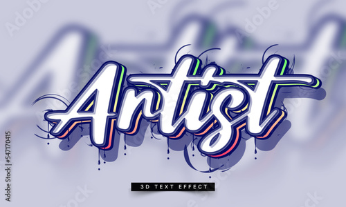 Editable Graffiti Text Effect. Wall Art Sign Style