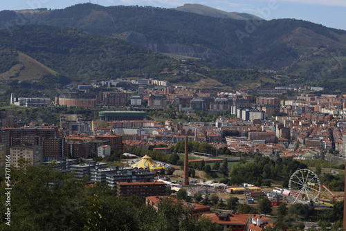 Aerial view of Bilbao in a summer day