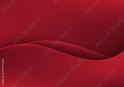 Abstract red liquid flowing wave shape gradient background minimal style
