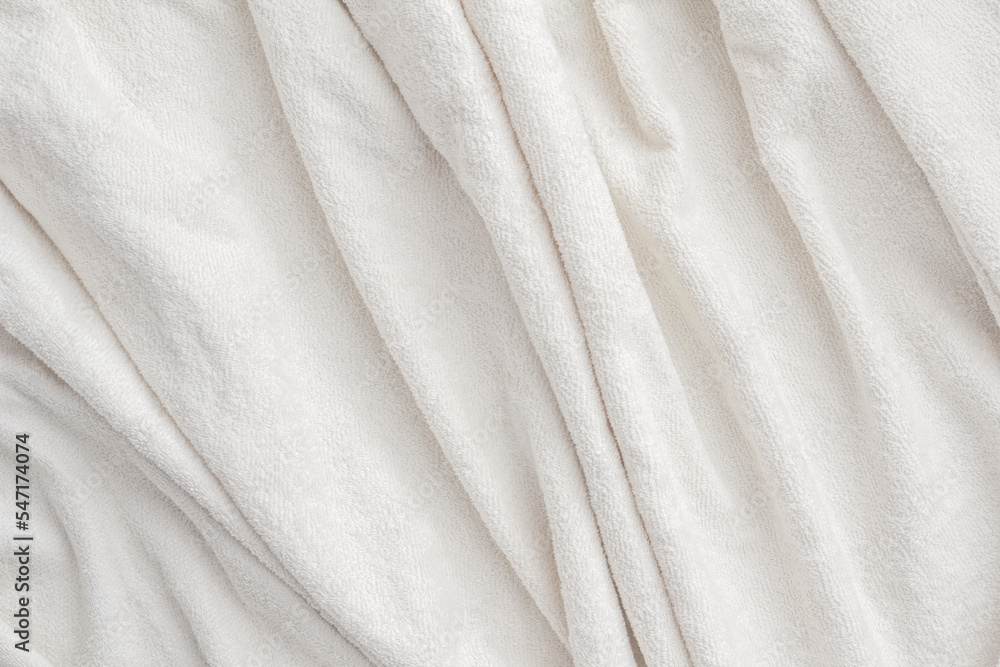 Off-white colored pile toweling wave close-up Off-white colored pile toweling wave close-up