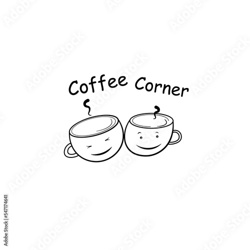 Coffee Corner. Coffee break. Business Vector. Cup of coffee.
