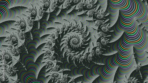 3d fractal spiral with repetitive structure
