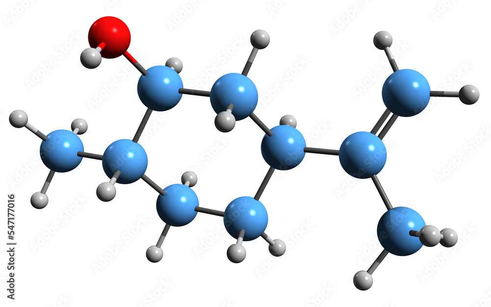 3D image of Dihydrocarveol skeletal formula - molecular chemical structure of monoterpenoid 8-p-Menthen-2-ol isolated on white background
3D image of Dihydrocarveol skeletal formula - molecular chemical structure of monoterpenoid 8-p-Menthen-2-ol isolated on white background