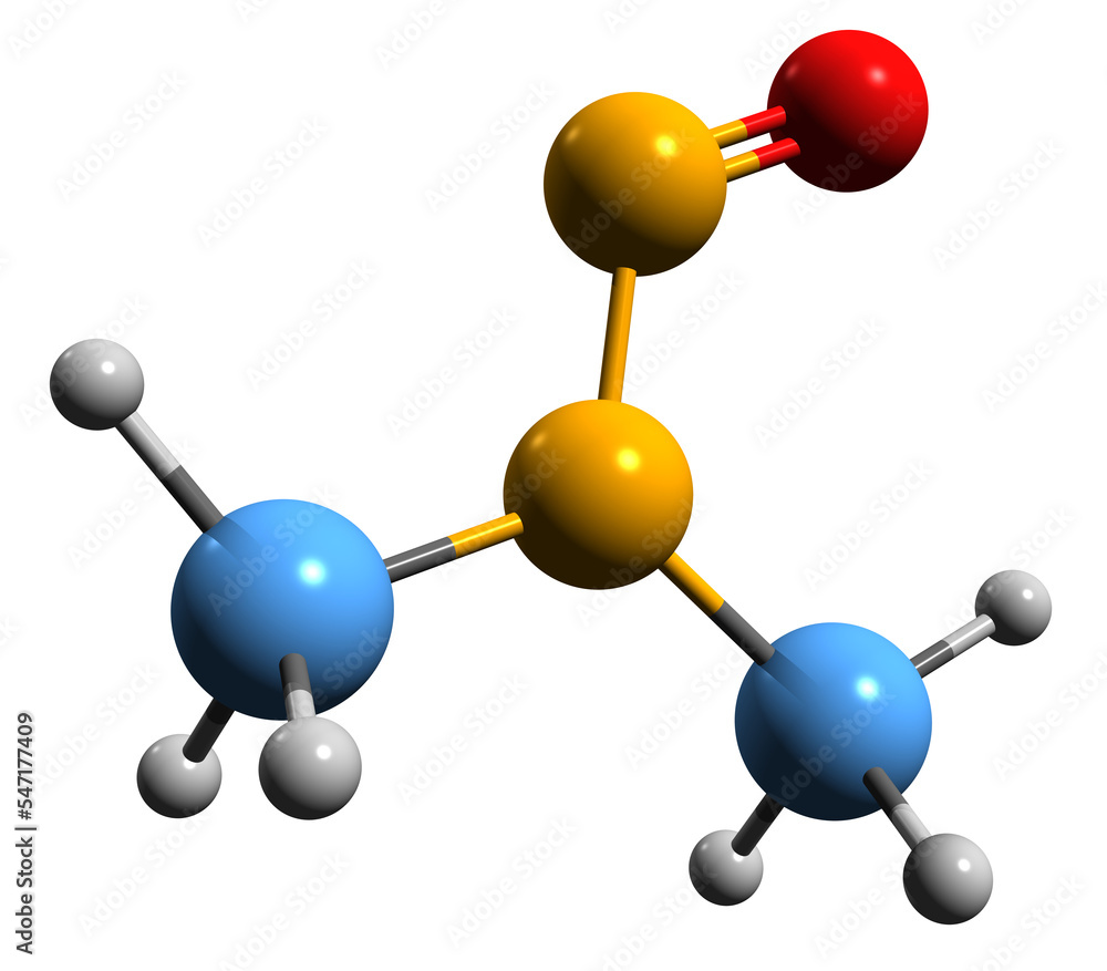 Mnan 3D image of N-Nitrosodimethylamine skeletal formula - molecular ...