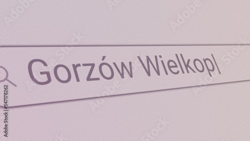 Search Bar Gorzow Wielkopolski 
Close Up Single Line Typing Text Box Layout Web Database Browser Engine Concept photo