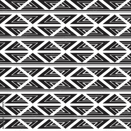 Ethnic Pattern with Grunge Elements. Abstract Seamless Pattern.