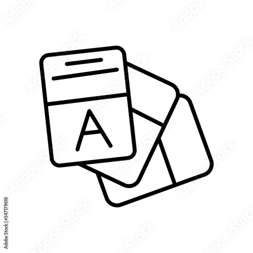 flash card icon