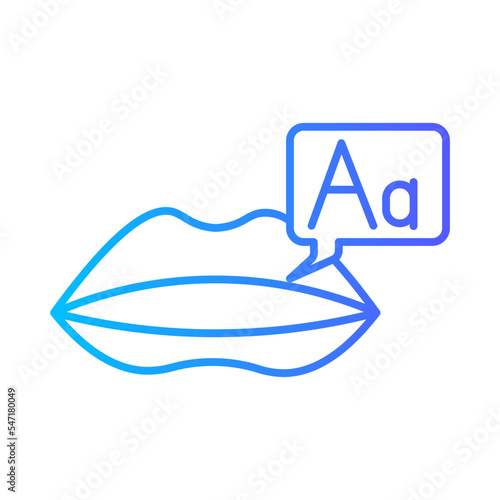 mouth gradient icon
