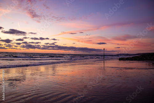 Sunset along the west coast of Wales.