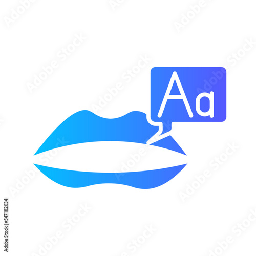mouth gradient icon