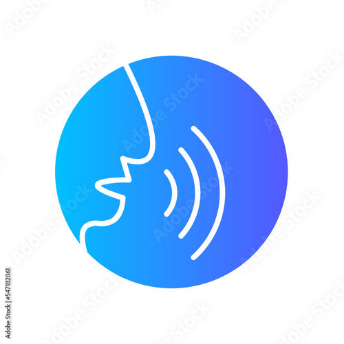 speaking gradient icon