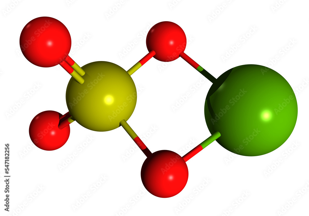 3D image of Magnesium sulfate skeletal formula molecular chemical structure of English salt