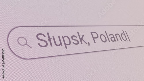 Search Bar Slupsk Poland 
Close Up Single Line Typing Text Box Layout Web Database Browser Engine Concept photo