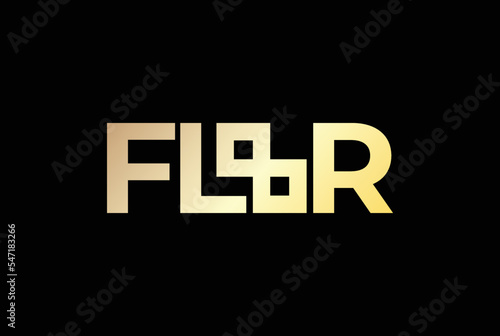 Initial Letter Floor Text Word Font Type Typography Logo Design Vector