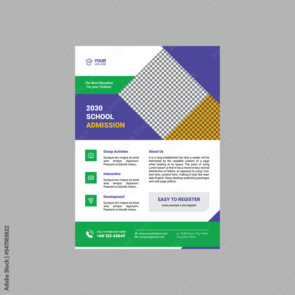 School Admission Flyer Template School Admission Flyer Template