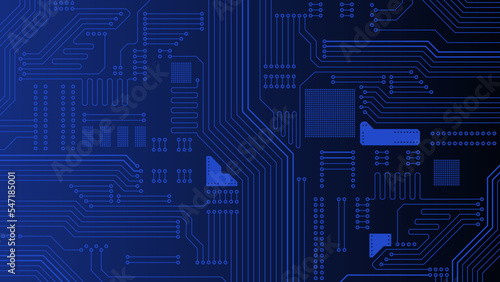 Blue electronic circuit board texture