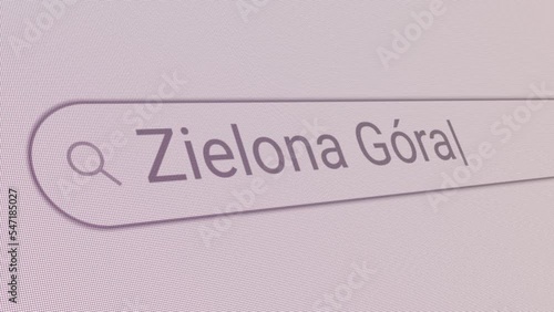 Search Bar Zielona Gora 
Close Up Single Line Typing Text Box Layout Web Database Browser Engine Concept photo