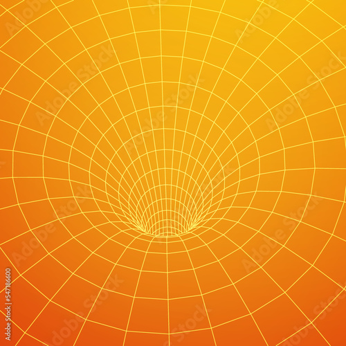 Wormhole tunnel mesh objects wireframe vector