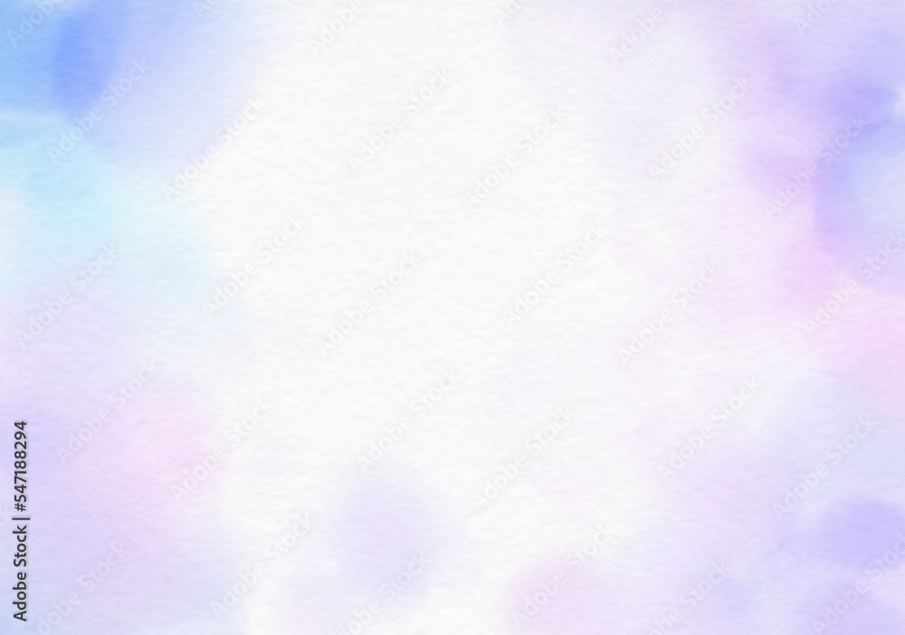 Fototapeta premium 水彩風 寒色 パープル