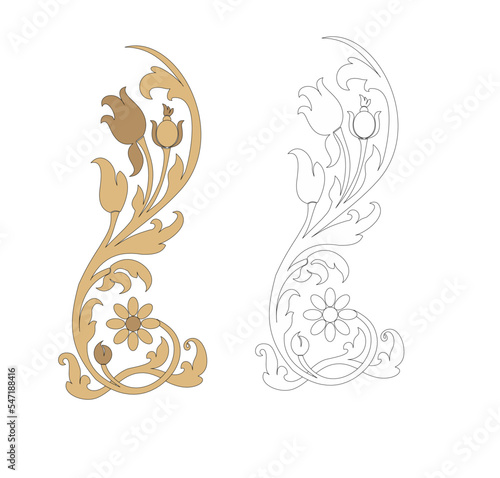 GOLD EMBROIDERY FOR LITURGICAL CLOTHES AND SACRED CEREMONIES. SACRED CATHOLIC SYMBOLS IN ANCIENT STYLE WITH GOLDEN DECORATIONS 