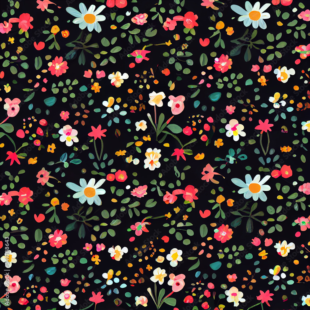 Colorful and vivid ditsy pattern