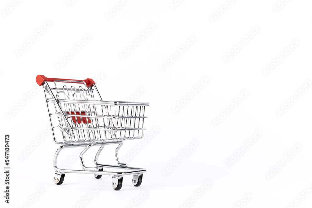 shopping cart isolated on white