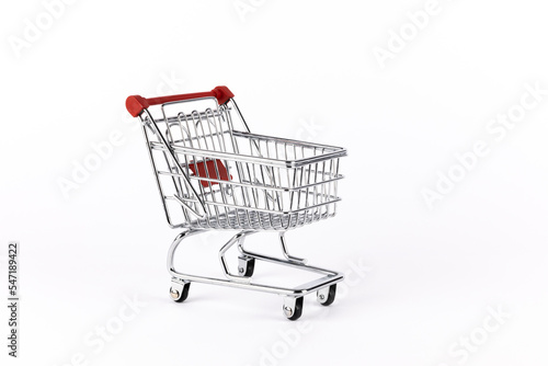 shopping cart isolated on white