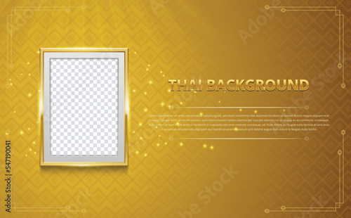 thai pattern background for greeting card, advertising, web site, flyers, posters with modern line Thai.