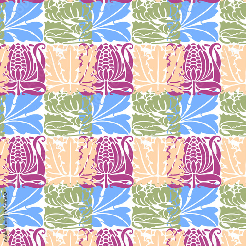 Modern colorful background design with different motifs