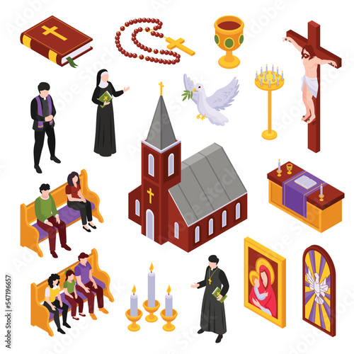 Christianity Isometric Set