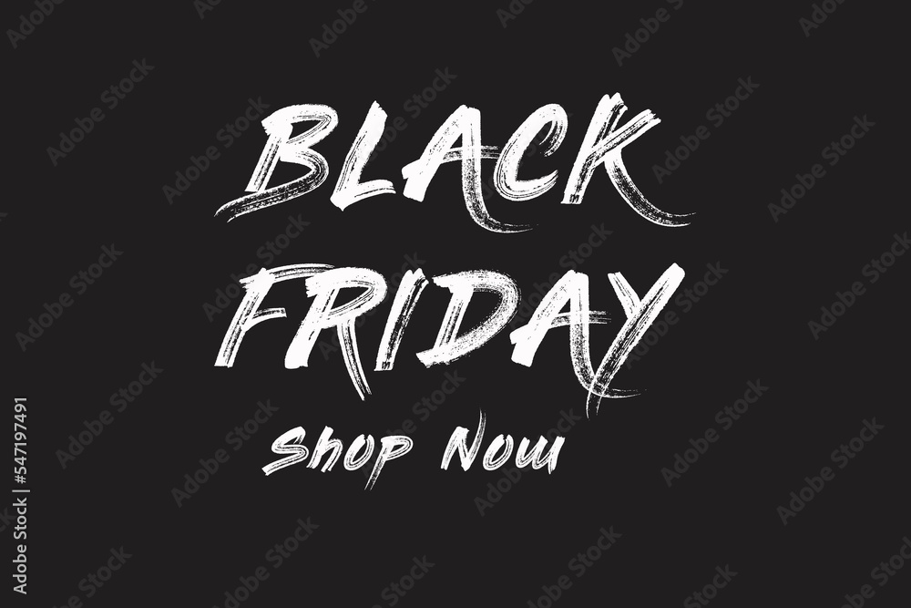 Obraz premium Black friday and shop now white text and black friday image.