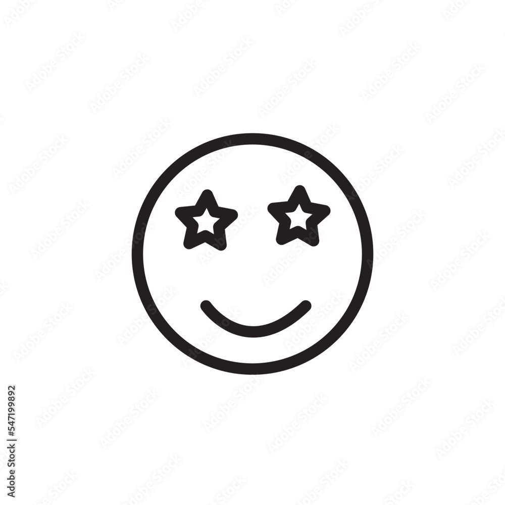Emoticon smile flat style illustration Emoticon smile flat style illustration
