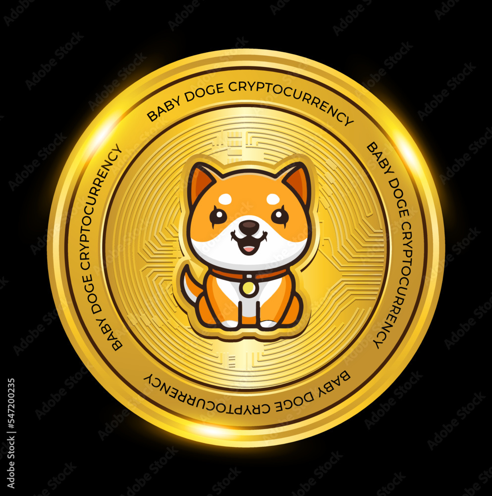 baby doge coin cryptocurrency symbol Stock Vector Adobe Stock