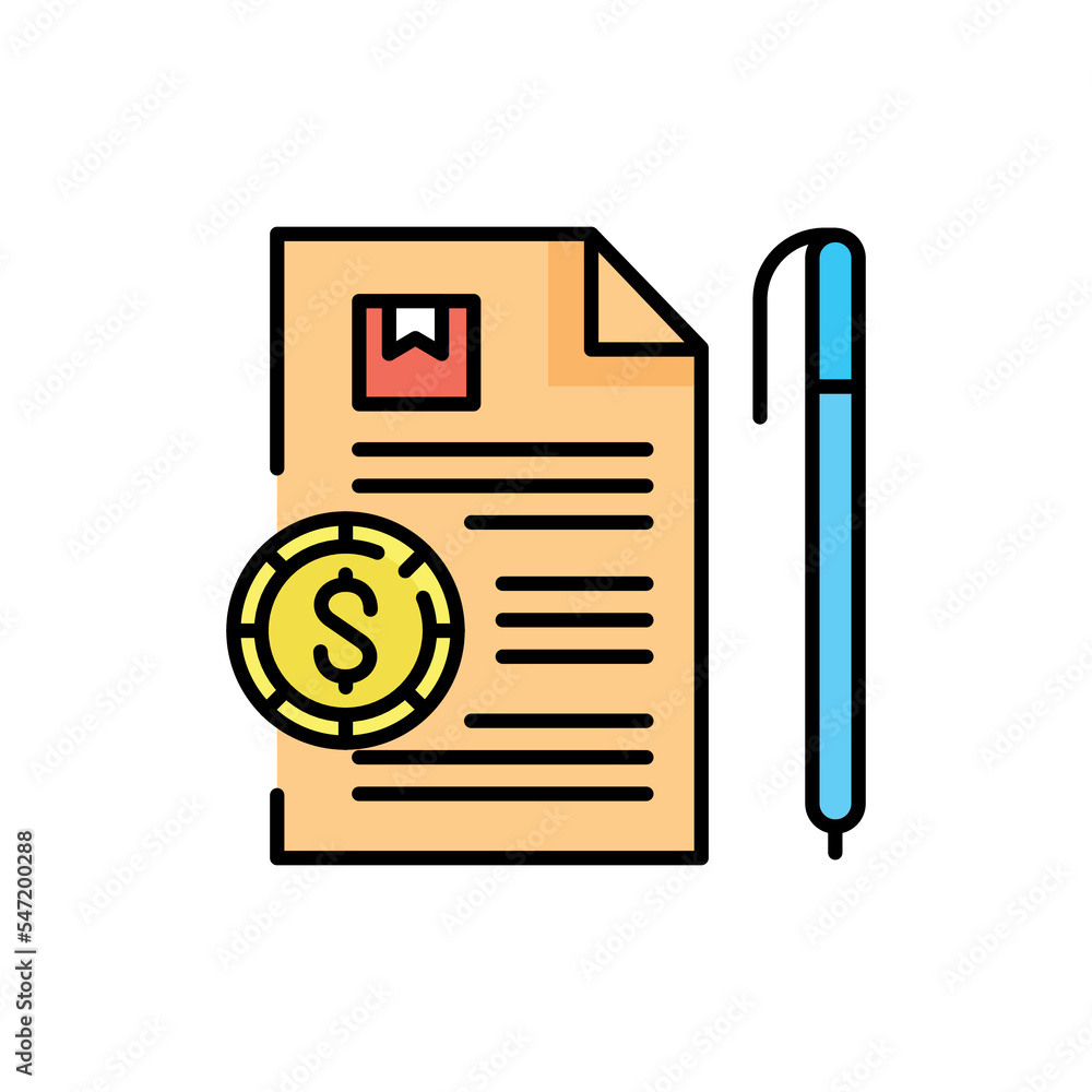 Contract line icon. Business crowdfunding and Finance Contract line icon. Business crowdfunding and Finance