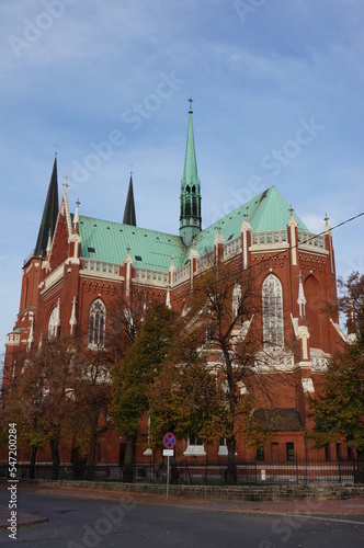 Rear view of Cathedral Basilica of the Holy Family (Bazylika archikatedralna Swietej Rodziny). Czestochowa, Poland.