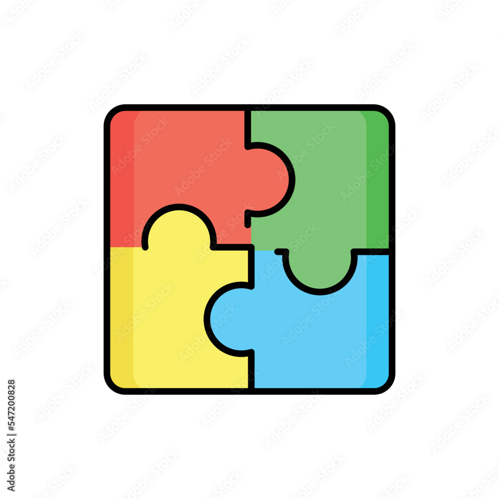 Puzzle line icon. Business crowdfunding Puzzle line icon. Business crowdfunding
