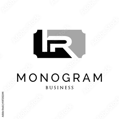 Initial Letter IR Monogram Logo Design Template