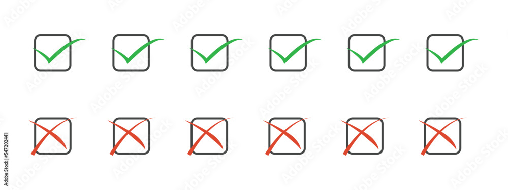 Check box list icons set vector illustration. Check box list icons set vector illustration.