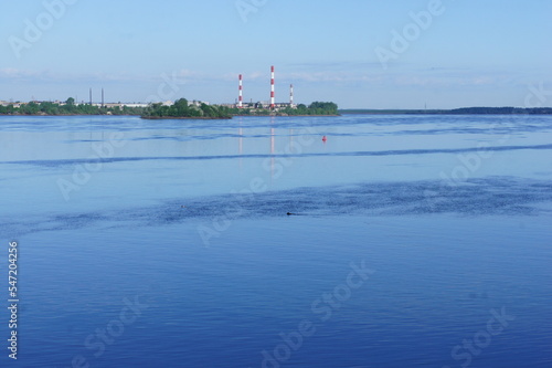 The Volga-Matushka River near the town of Gorodets in Russia photo