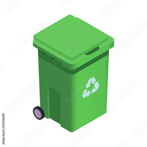 Isometric Garbage Bin