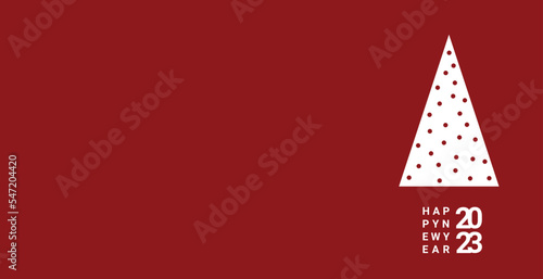 Christmas greetings minimalist card typography. Simple design new year 2023 card vector.