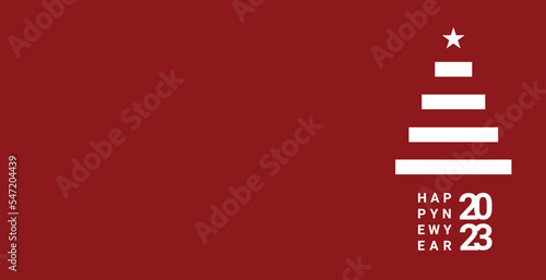 Christmas greetings minimalist card typography. Simple design new year 2023 card vector.