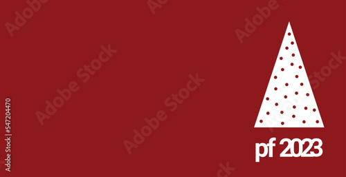 PF 2022. Pour féliciter 2023. New year 2023 greetings card. Christmas 2023 greetings minimalist card typography.